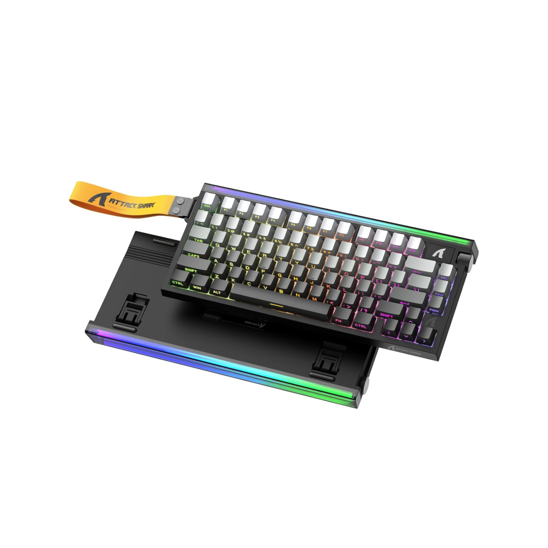 ATTACK SHARK R85HE Wired 75% Hall Effect Rapid Trigger Mechanical RGB Gaming Keyboard with 8K Polling,0.05mm RT Accuracy,0.08MS Latency,Magnetic Switch,5 Layer Sound Damped,Driver for PC(Moonlight)