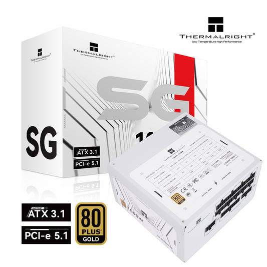 THERMALRIGHT 1000W ATX3.1 80+ GOLD Full-Modular White PSU (5YRS) TR-SG1000-W
