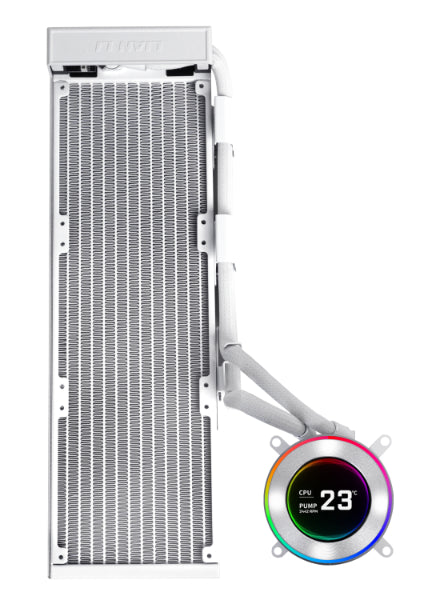 Lian Li Hydroshift II LCD-C 360N Fanless CPU Cooler, White
