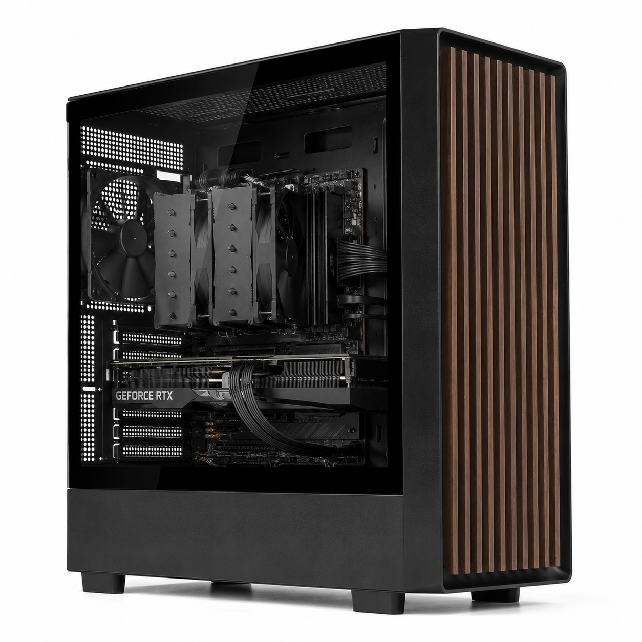 WJ Modern Wood Front Airflow PC Case