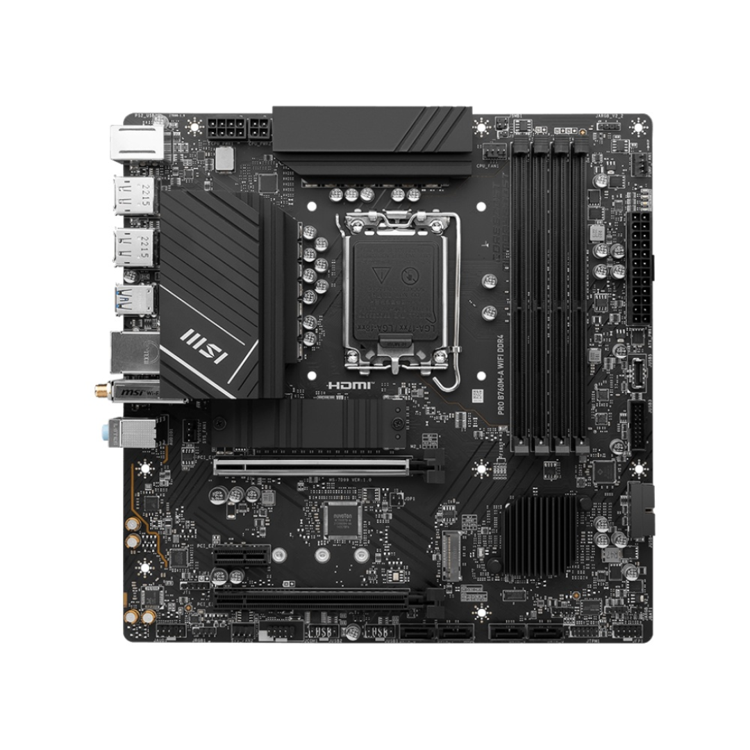 MSI PRO B760M-A WIFI DDR4 LGA1700 mATX Motherboard