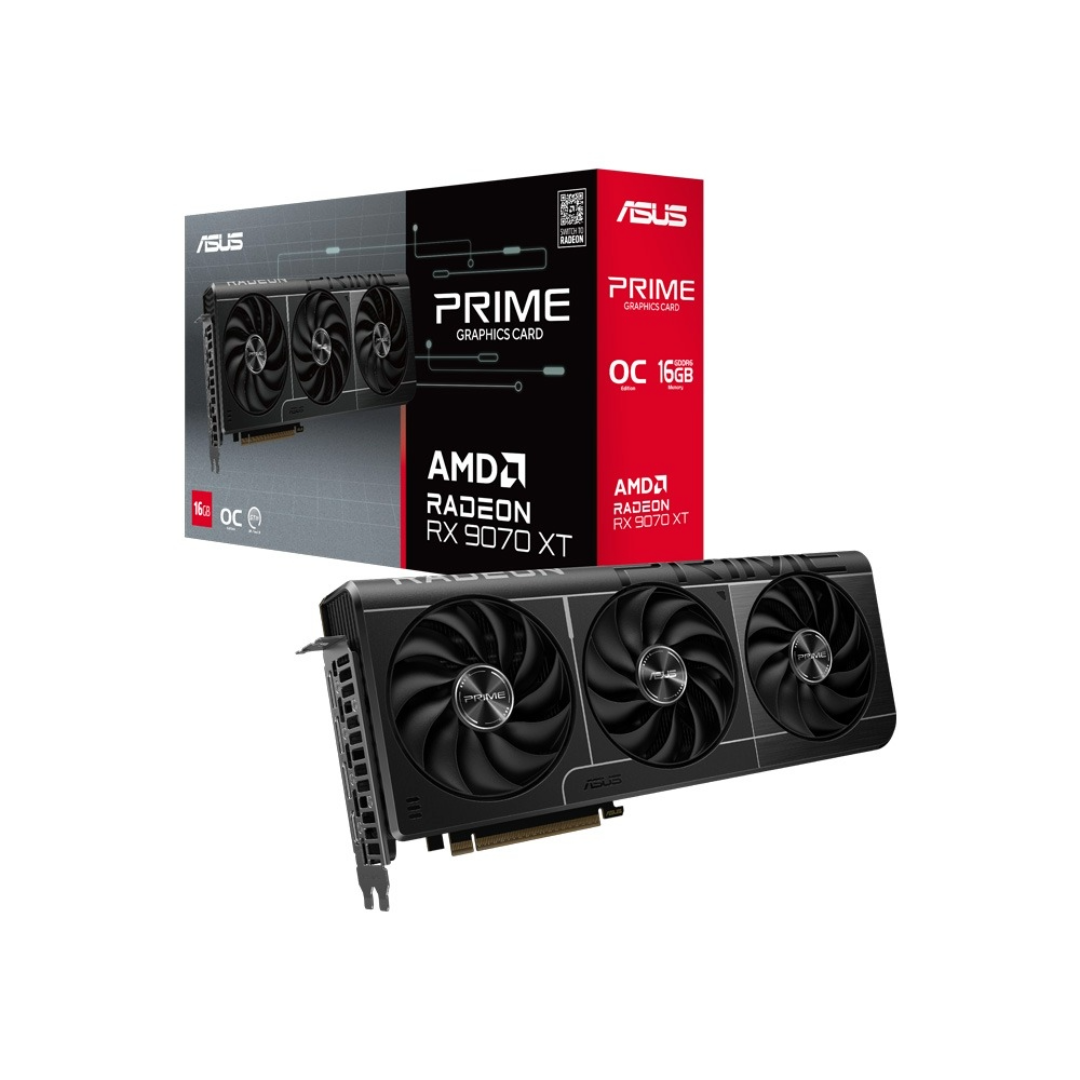 ASUS PRIME Radeon RX 9070 XT 16G OC Edition GDDR6 Graphics Card