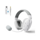 ATTACK SHARK L80PRO Wireless Gaming Headset Lightseed Tech-Built-in&Detachable Dual Microphone-Lightweight Headphone with Tri-Mode(2.4GHz USB C&A Dongle/BT/Wired)-for PC Mac Switch Win-White