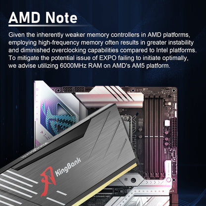 Kingbank KRXB DDR5 6000MHz 16GB CL36 Cxmt Black
