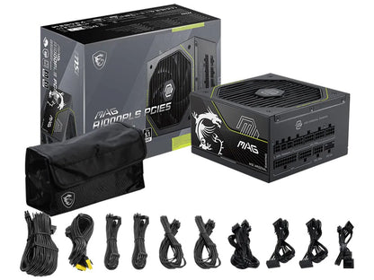 MSI MAG A1000PLS PCIE5 1000W 80+ Platinum Fully Modular ATX Power Supply