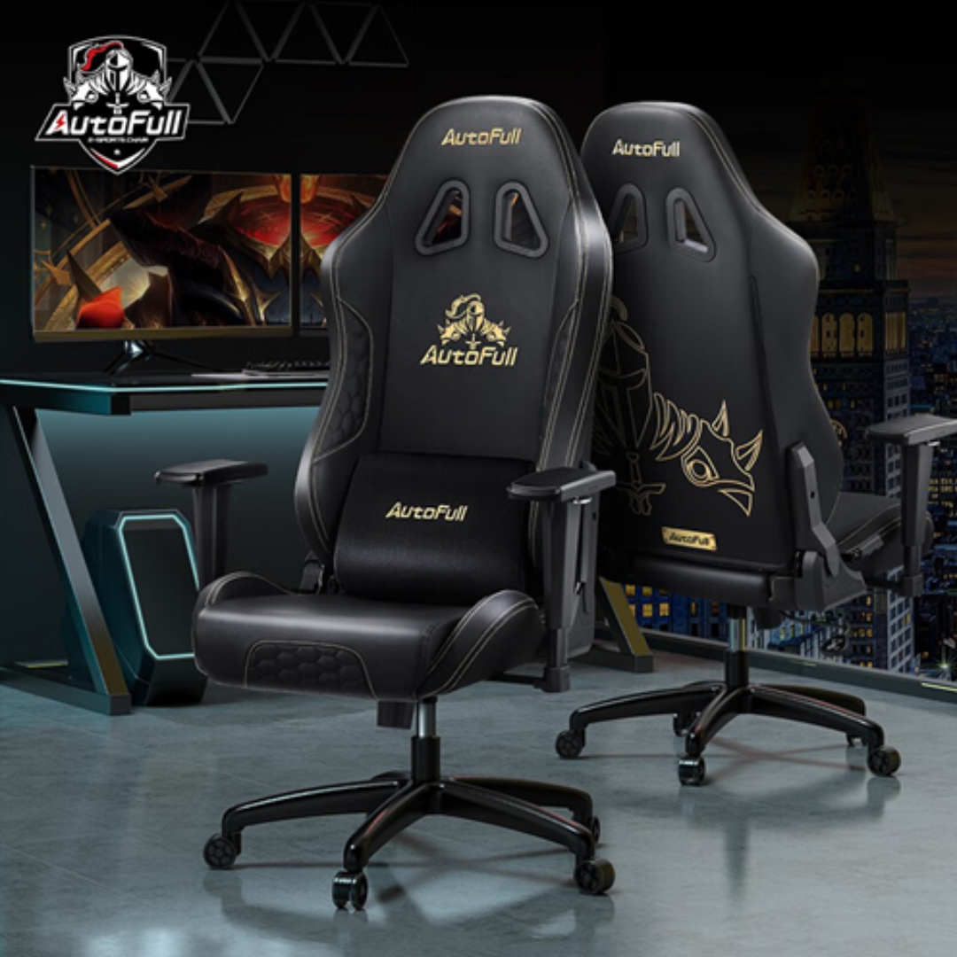 AutoFull C3 Pro Gaming Chair - Black & Gold (AFC306BSSB)