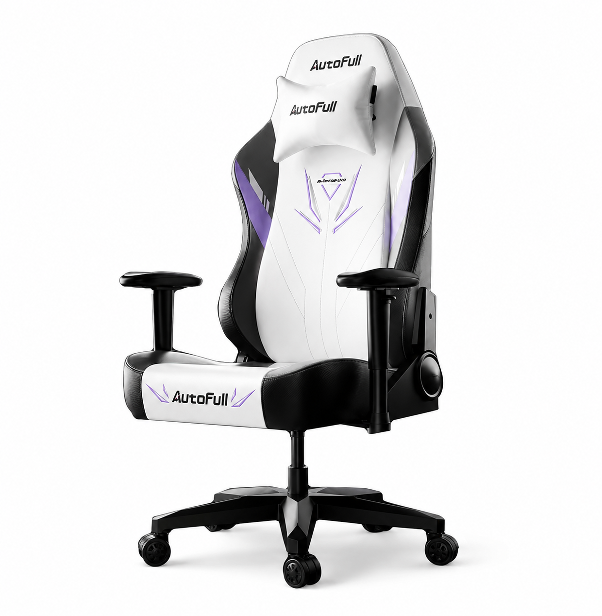 AutoFull C3 Whirlwind Gaming Chair - White & Purple (AFC306WSSF)