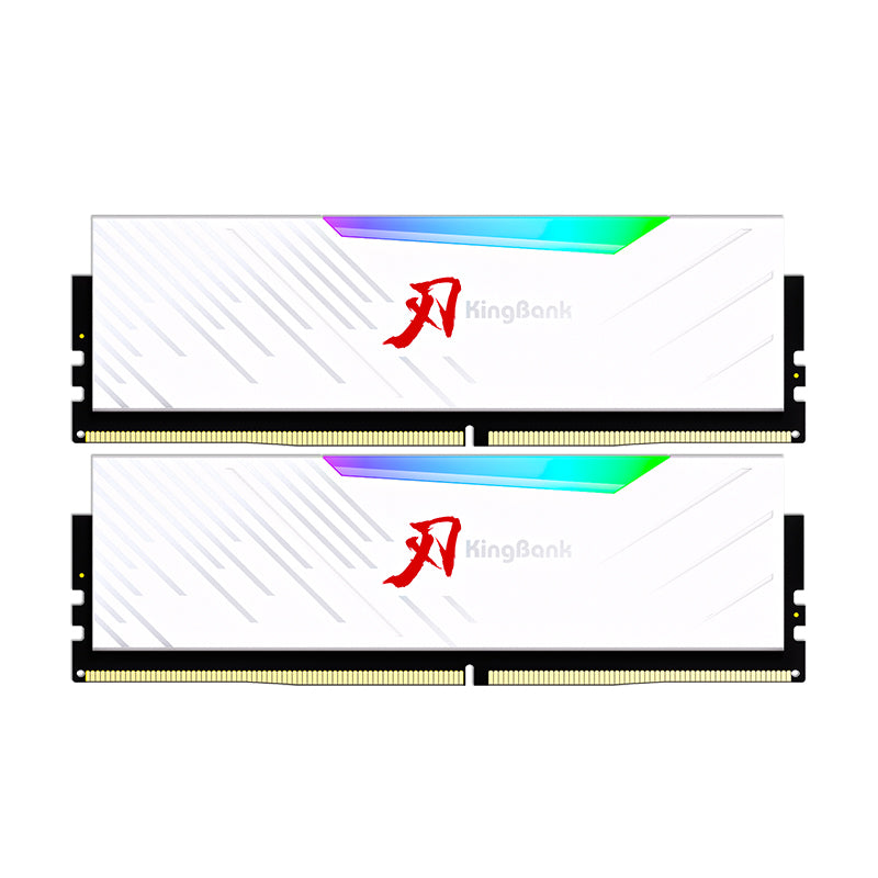 Kingbank 64G(32GB x 2) 6000MHz CL36 White RGB Hynix M-die DDR5