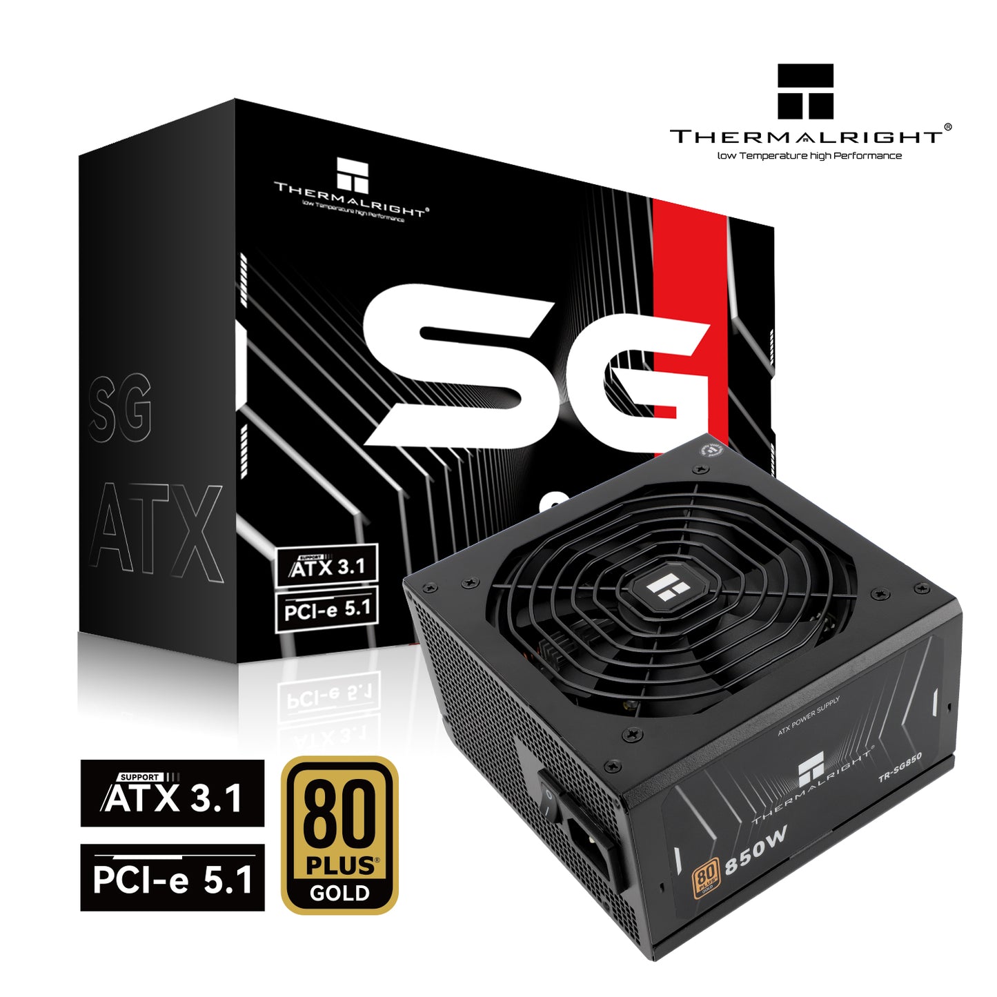 THERMALRIGHT 850W ATX3.1 80+ GOLD Full-Modular PSU (5YRS) TR-SG850