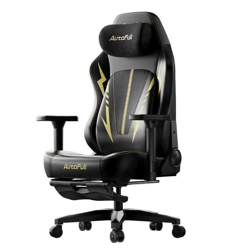 AutoFull C3 Pro Gaming Chair - Black & Gold (AFC306BSSB)