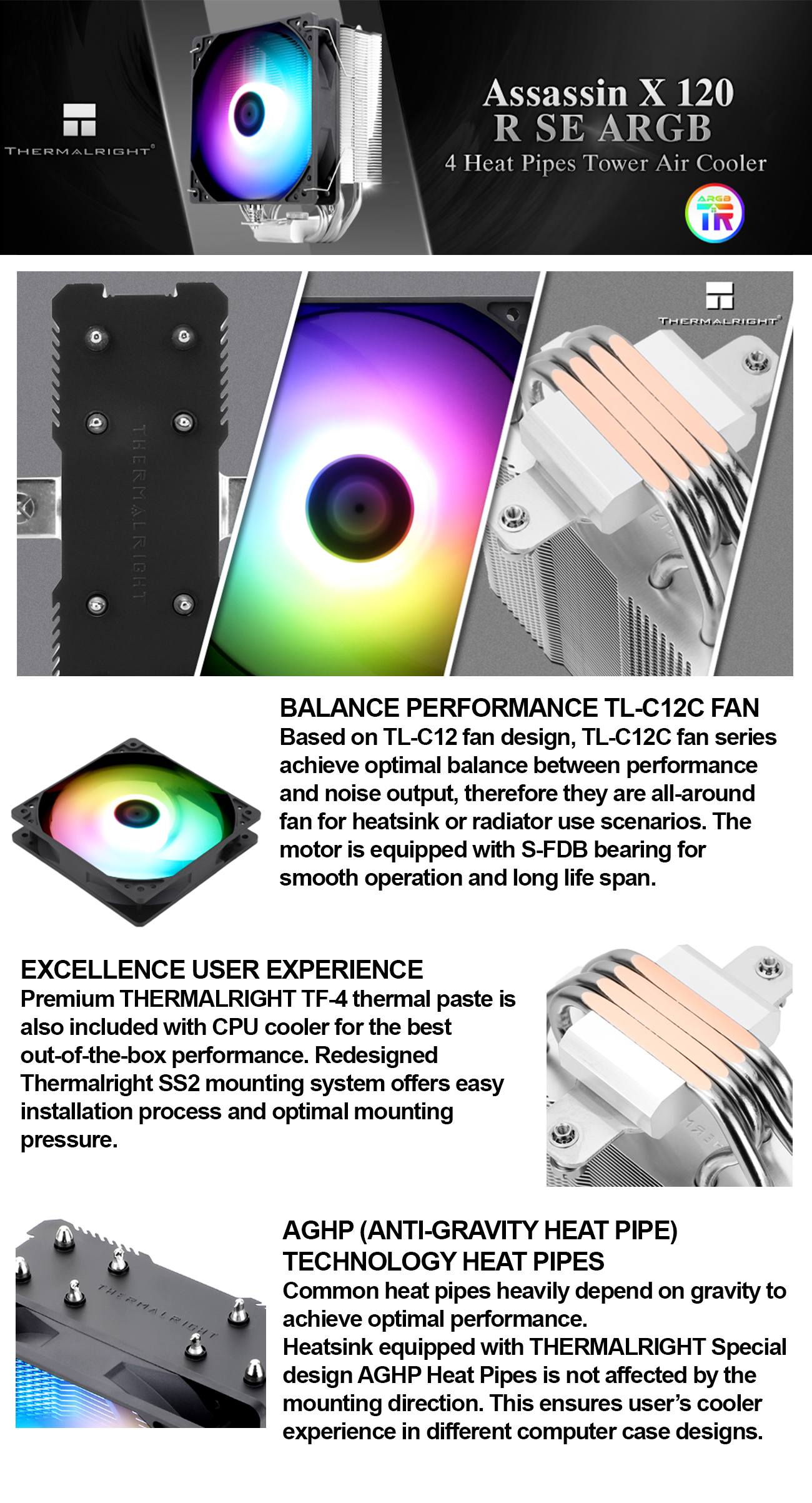 Thermalright Assassin X120 Refined SE ARGB CPU Air Cooler long picture