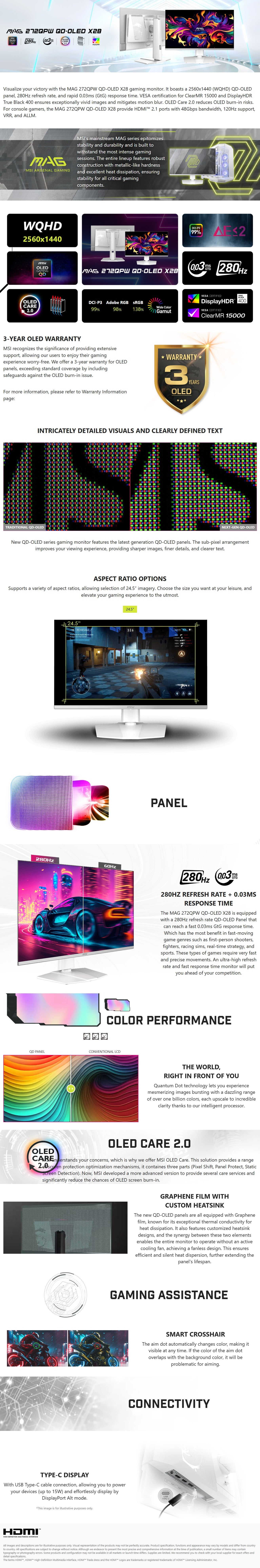 MSI MAG 272QPW QD-OLED X28 27
