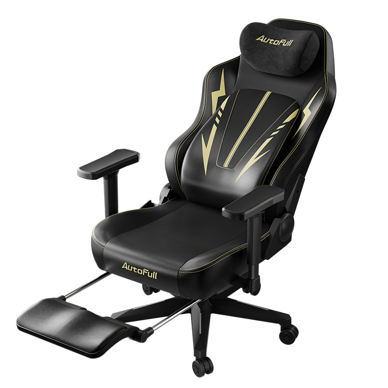 AutoFull C3 Pro Gaming Chair - Black & Gold (AFC306BSSB)