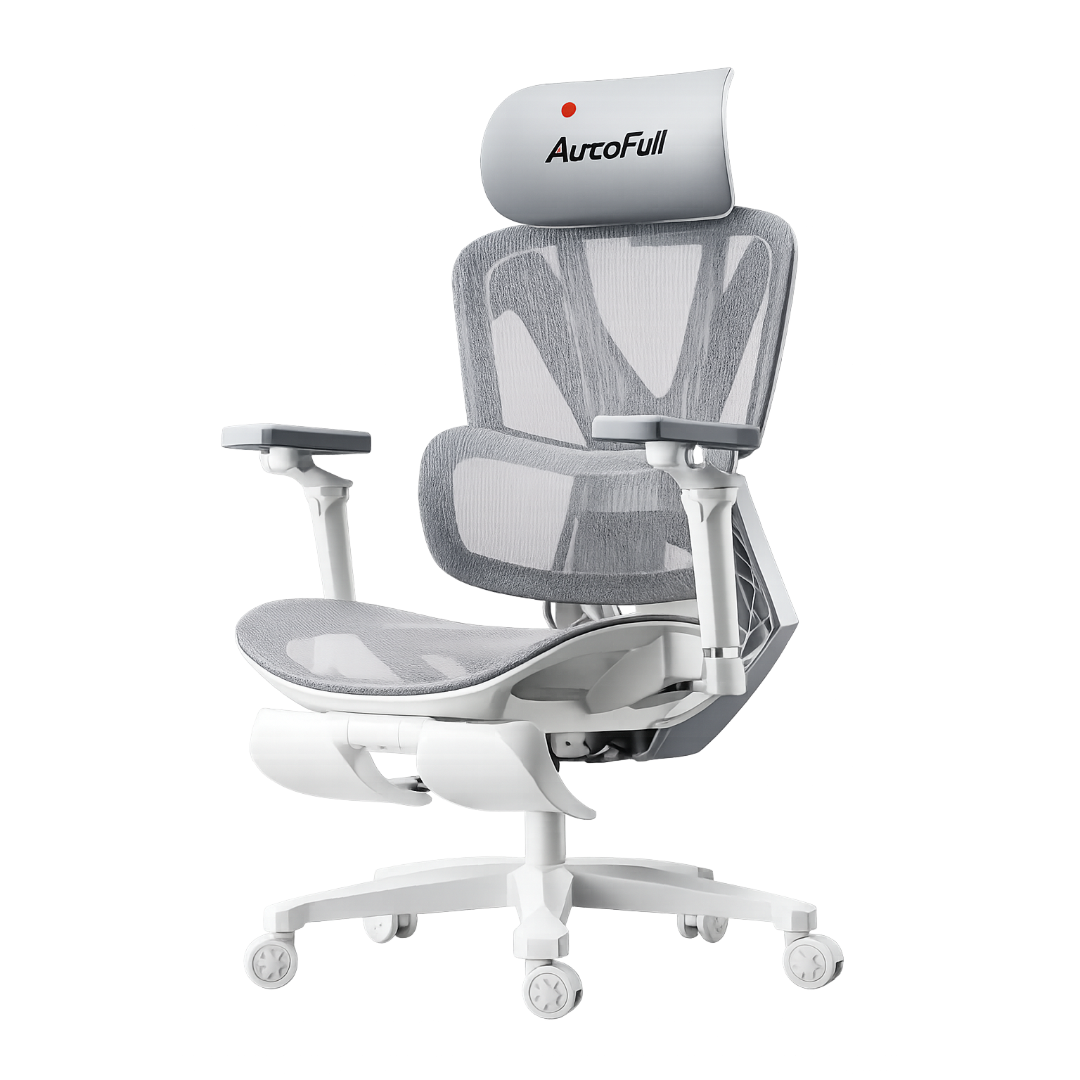 AutoFull G5 Ergonomic Chair Chair Professional Version - Pink & White (AFG502WVSB)