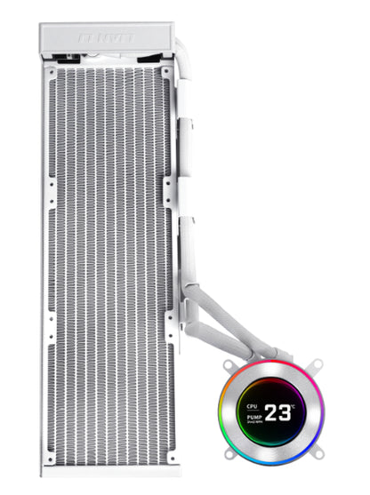 Lian Li Hydroshift II LCD-C 360N Fanless CPU Cooler, White