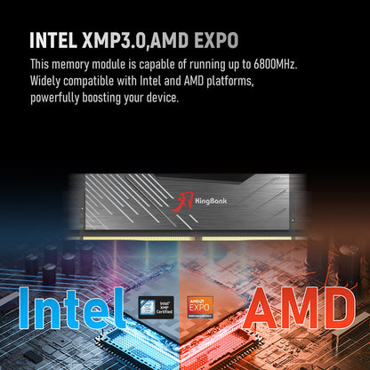 Kingbank KRXB DDR5 6000MHz 16GB CL36 Cxmt Black