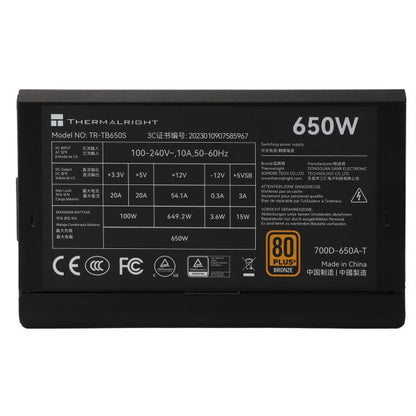Thermalright TB-650S 650w 80+ Bronze Certified ATX Power Supply