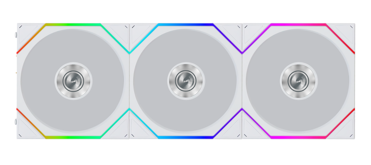 Lian Li UNI FAN TL FLEX 2.4GHz ARGB Wireless 120mm Fan - White(3-Pack)