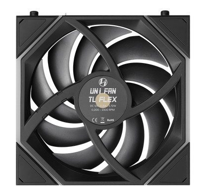 Lian Li UNI FAN TL FLEX 2.4GHz ARGB Wireless 120mm Fan - Black (1-Pack)