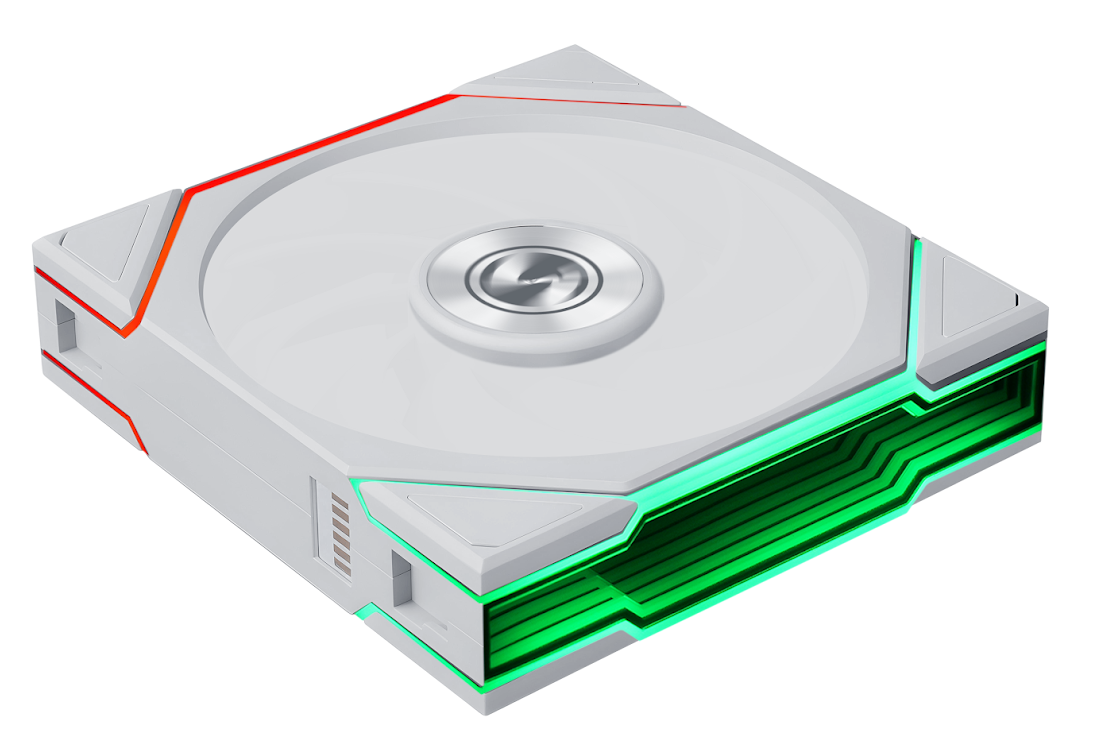 Lian Li UNI FAN TL FLEX 2.4GHz ARGB Wireless 120mm Fan - White (1-Pack)