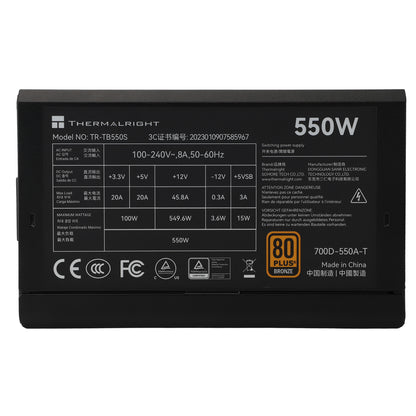 Thermalright 550W 80+ Bronze Certified ATX Power Supply TB550S