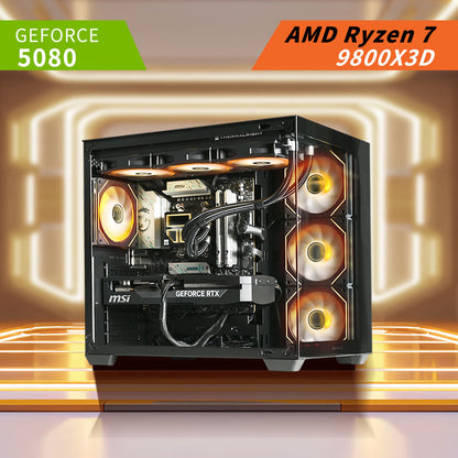 RYZEN 7 9800x3d | RTX 5080 | High-End Liquid Cooled RGB Gaming Pc