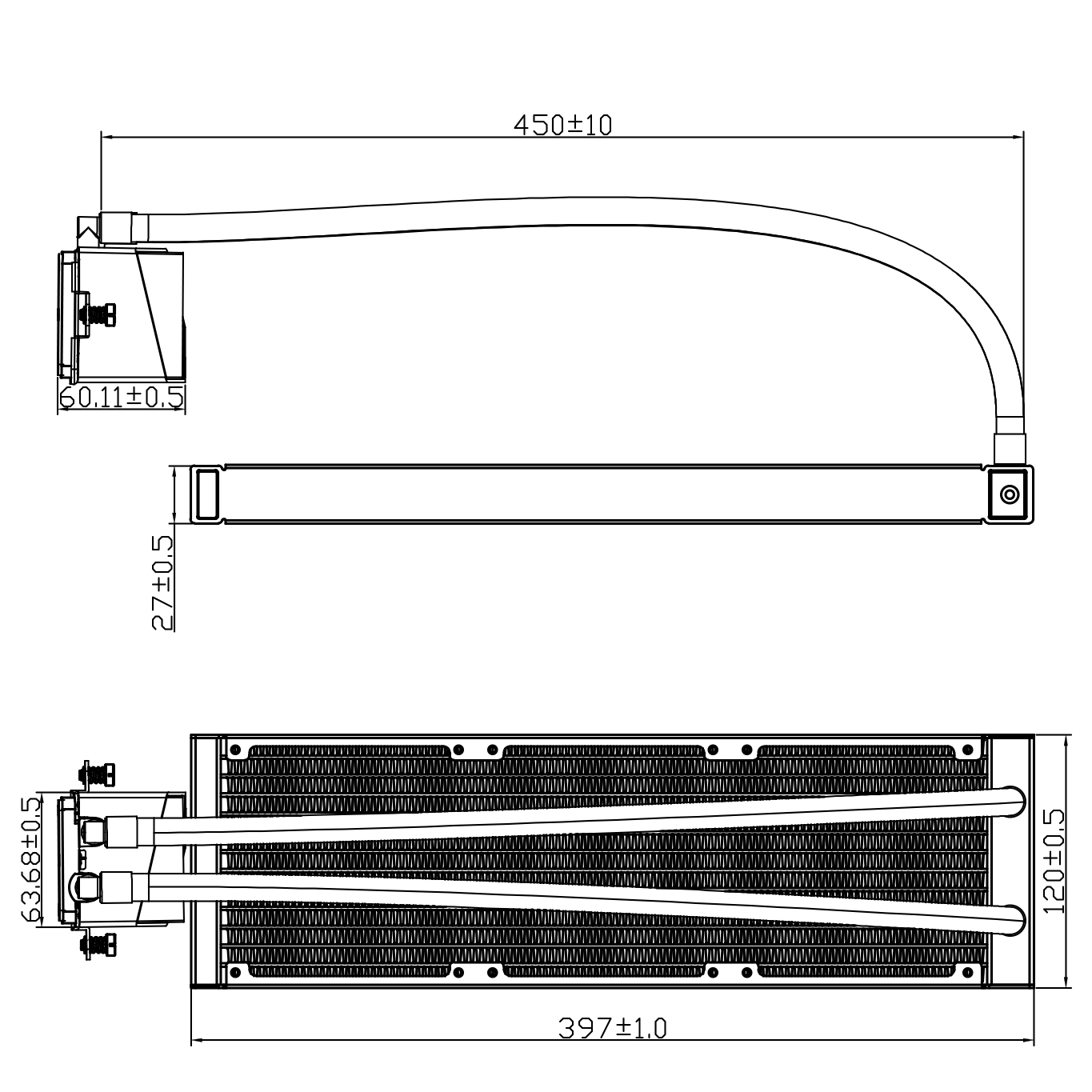 Thermalright Frozen Infinity 360 AIO Liquid CPU Cooler - White TL-M12（OEM Packaging） long picture