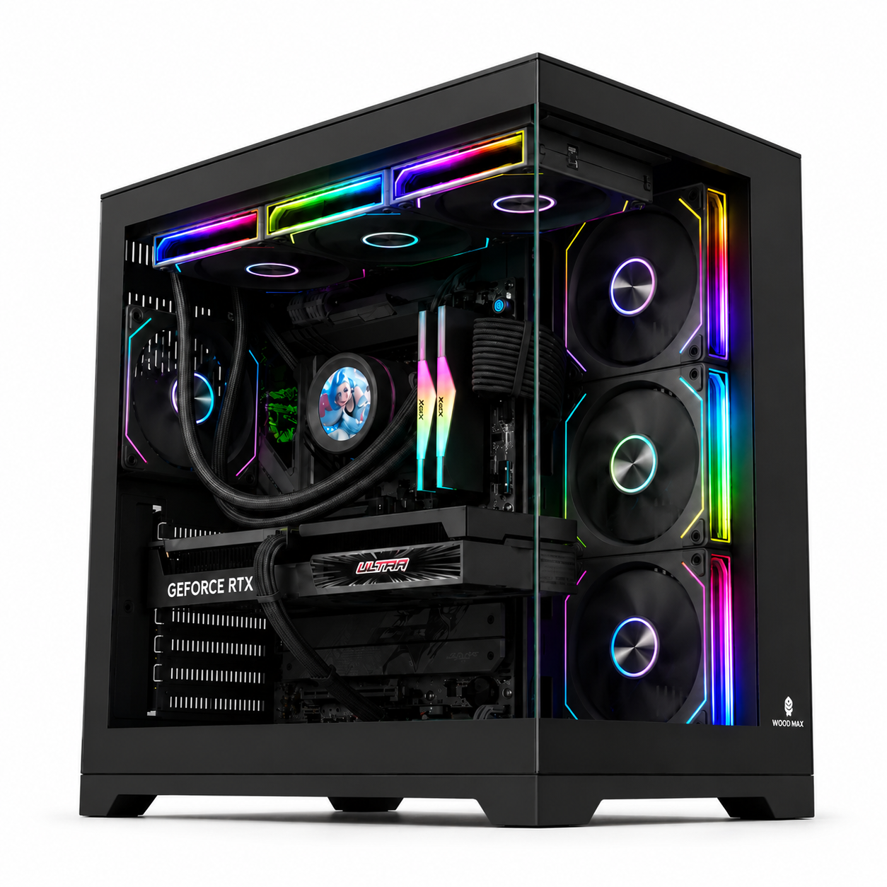 WJ ATX Open-view case - Black