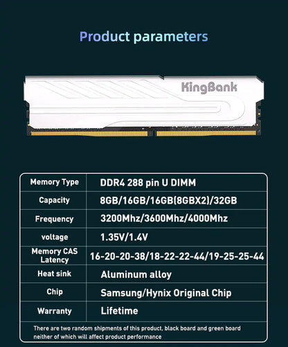 Kingbank KJXS 16GB 3200MHz CL16  DDR4 (1x16gb)