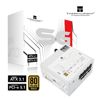 THERMALRIGHT 850W ATX3.1 80+ GOLD Full-Modular White PSU (5YRS) TR-SG850-W