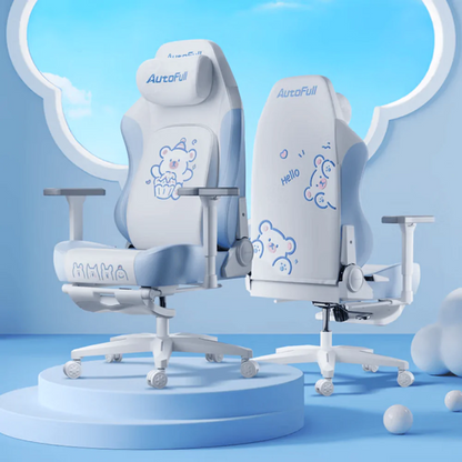 AutoFull C3 Pro Gaming Chair - Snow White Bear edition (AFC306WSSF)