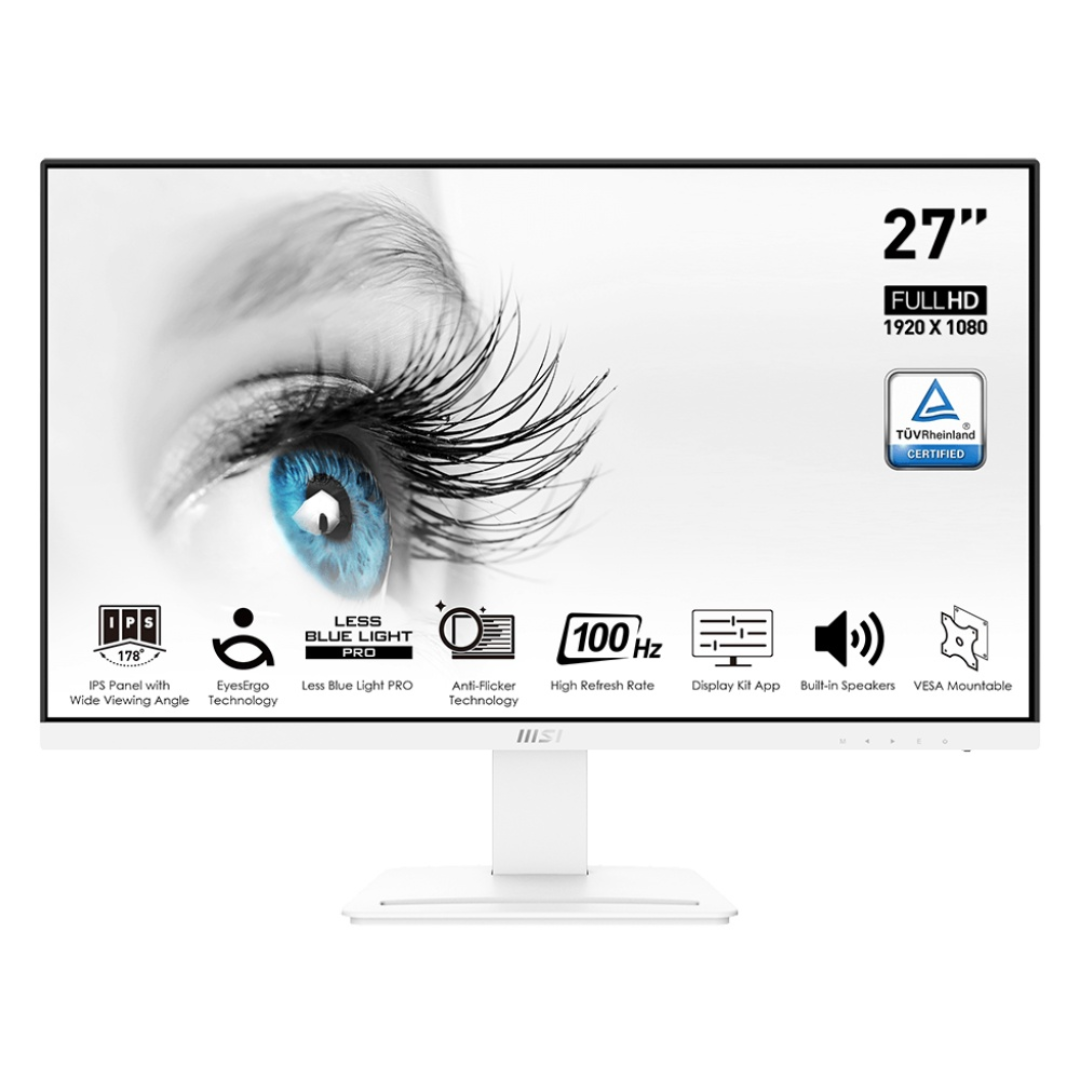 MSI PRO MP273AW 27” FHD IPS 100Hz 1ms Business Monitor - White