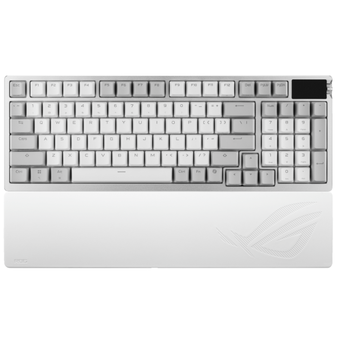 ASUS ROG Azoth 96 HE LITE Wireless Magnetic Switch OLED Gaming Keyboard - White
