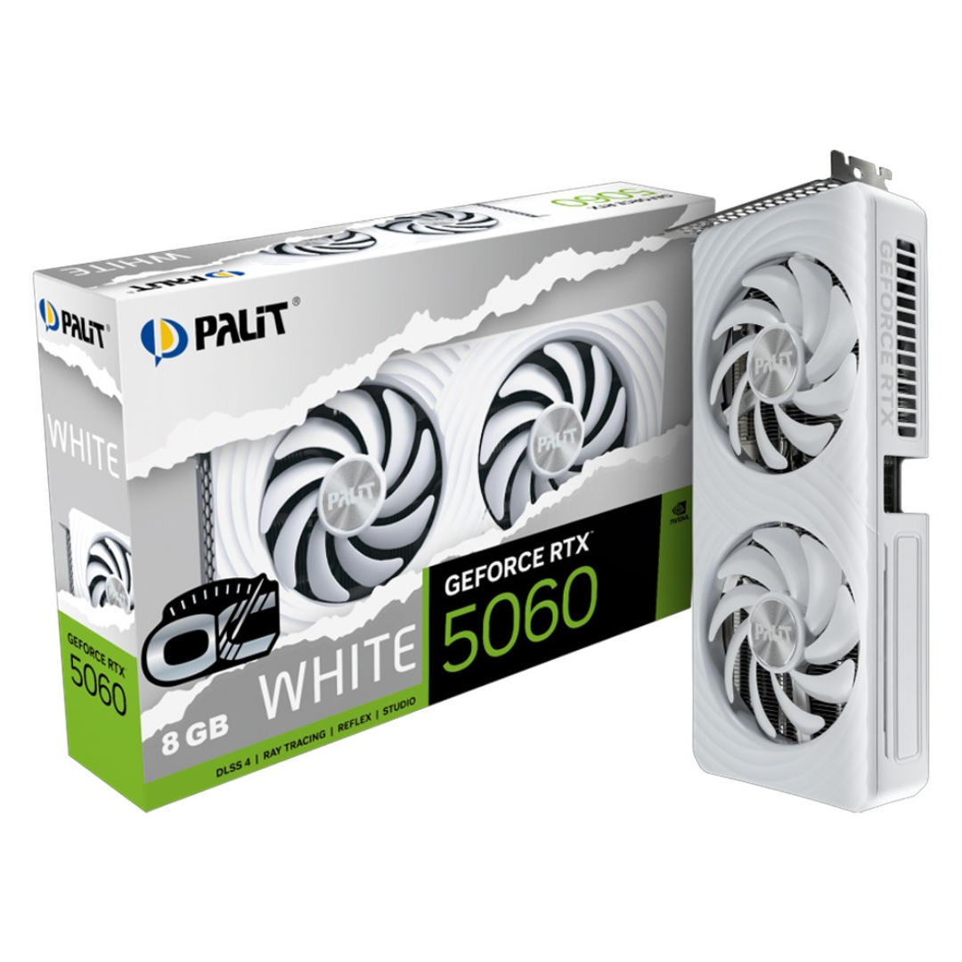 Palit GeForce RTX 5060 White OC GDDR7 8GB Graphics Card