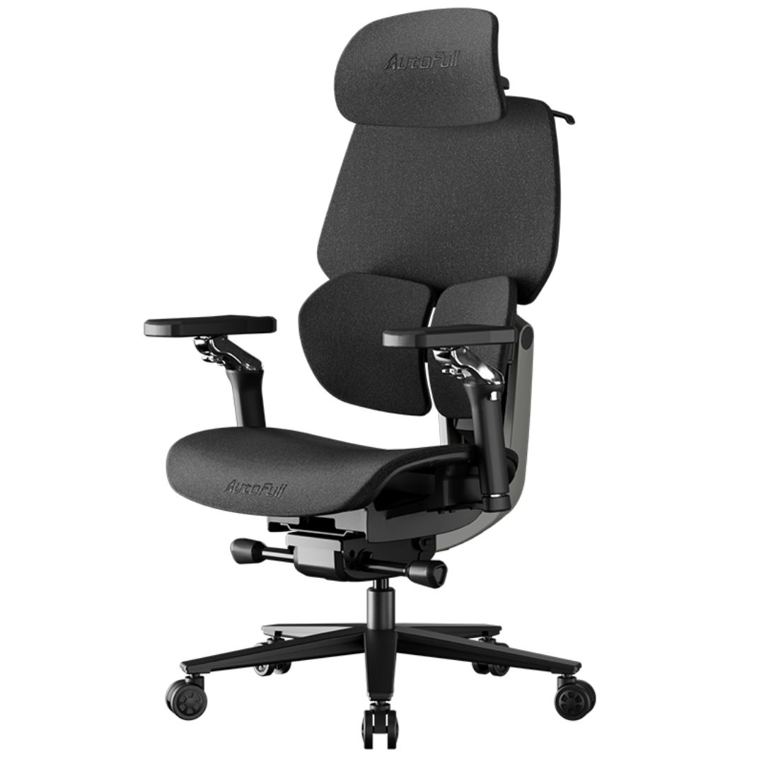 AutoFull G9 Ergonomic Gaming Chair with Leg Rest (Black)