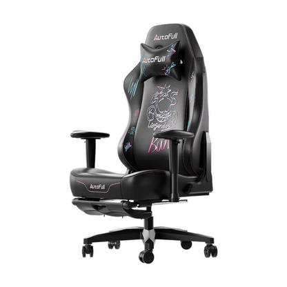 AutoFull C3 Graffiti Gaming Chair - Black & Purple (AF111BSSC)
