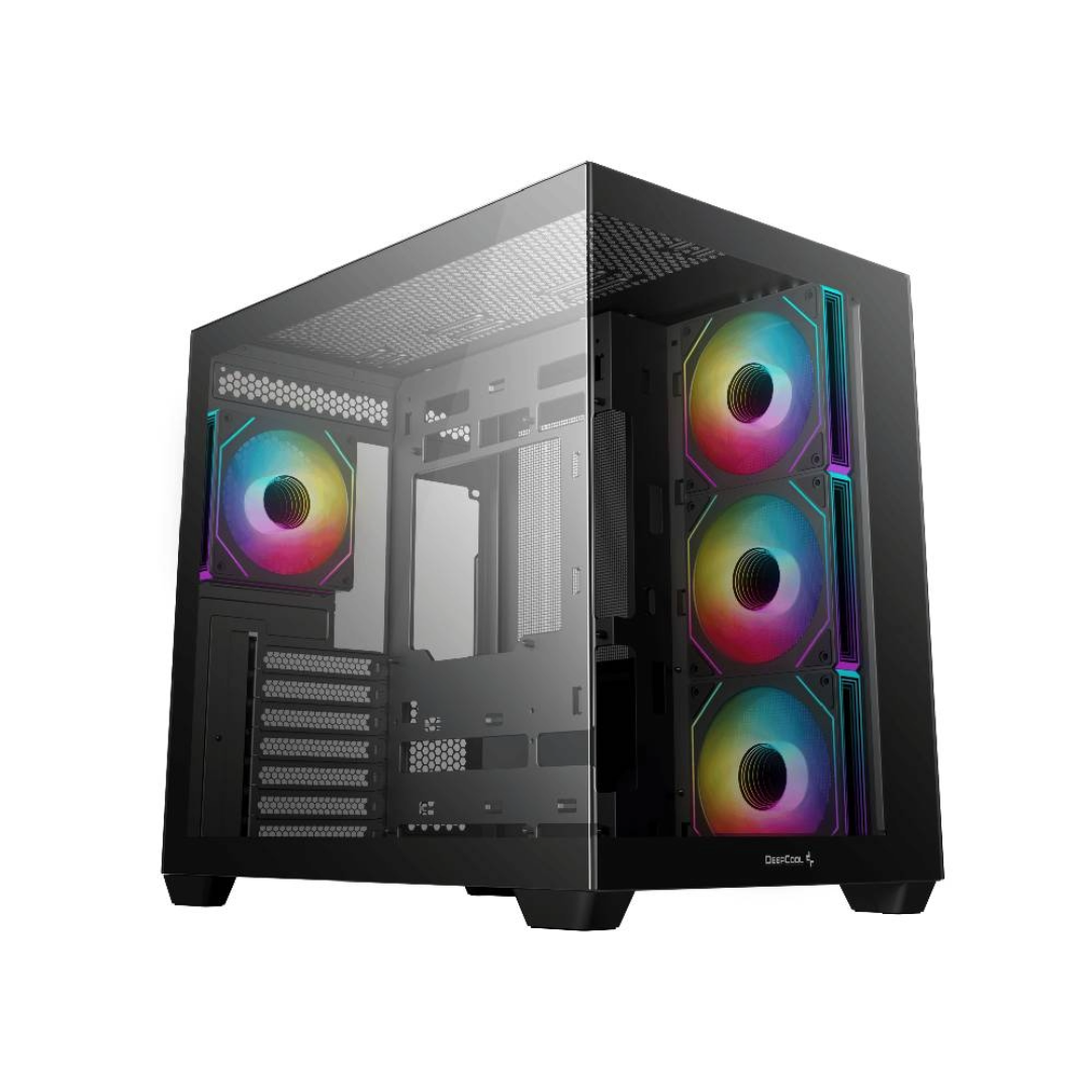 Deepcool CG530 4F Tempered Glass Mid-Tower Case - Black