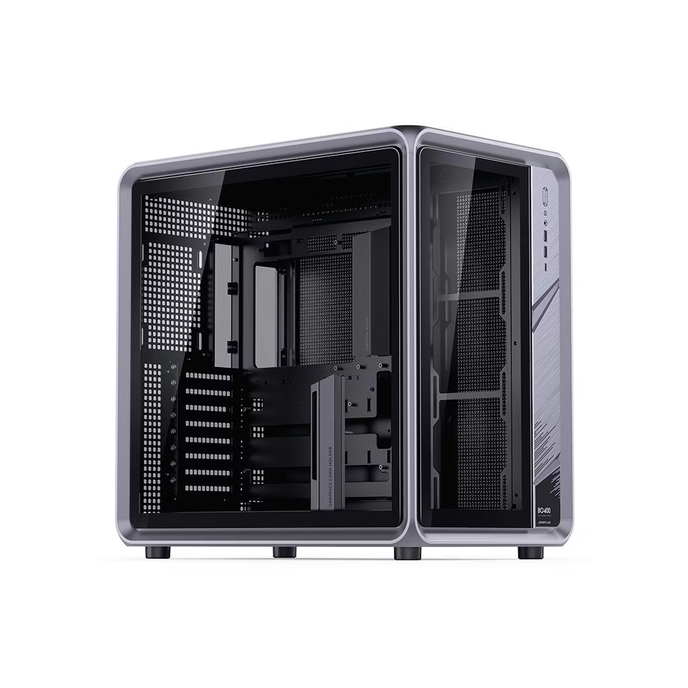 Jonsplus BO400 Mid Tower Dual-Chamber Aluminium Frame Case (Grey)