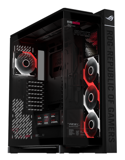 ASUS ROG Cronox ARGB GR801 CURVE TG E-ATX Case, Curve Tempered Glass Side Panel (4 fans included)