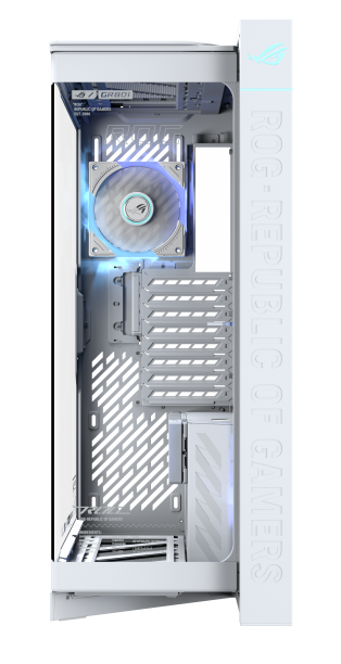 ASUS ROG Cronox ARGB WHITE GR801 CURVE TG E-ATX Case, Curve Tempered Glass Side Panel (4 fans included)
