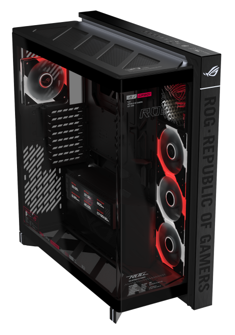 ASUS ROG Cronox ARGB GR801 CURVE TG E-ATX Case, Curve Tempered Glass Side Panel (4 fans included)