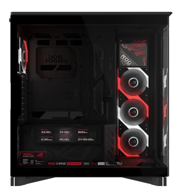 ASUS ROG Cronox ARGB GR801 CURVE TG E-ATX Case, Curve Tempered Glass Side Panel (4 fans included)