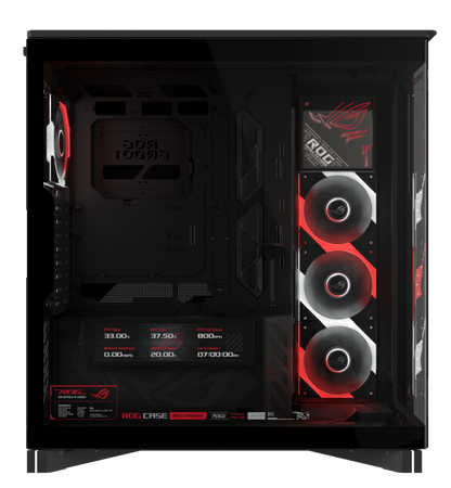 ASUS ROG Cronox ARGB GR801 CURVE TG E-ATX Case, Curve Tempered Glass Side Panel (4 fans included)