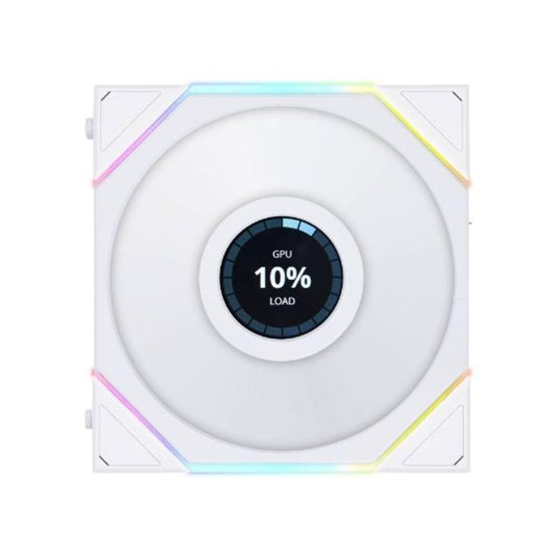 Lian Li Uni Fan TL120 LCD Reverse Wireless ARGB 120mm Fan - White (1-Pack)