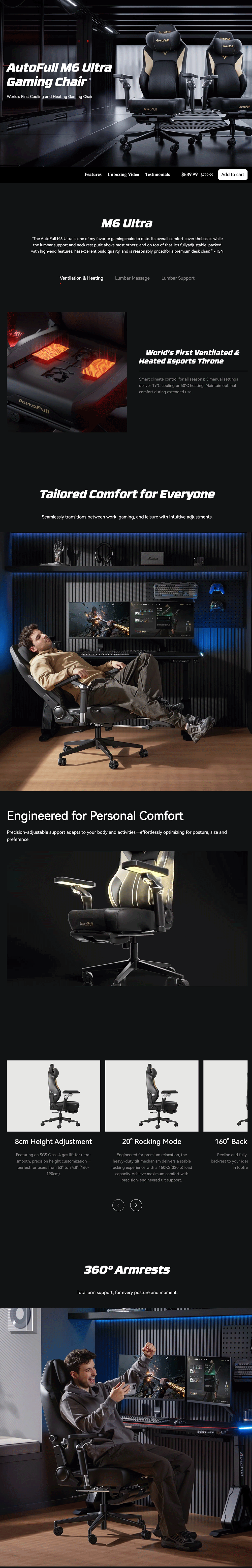 AutoFull M6 2.0 Pro Gaming Chair (AFM604BMSA) long picture